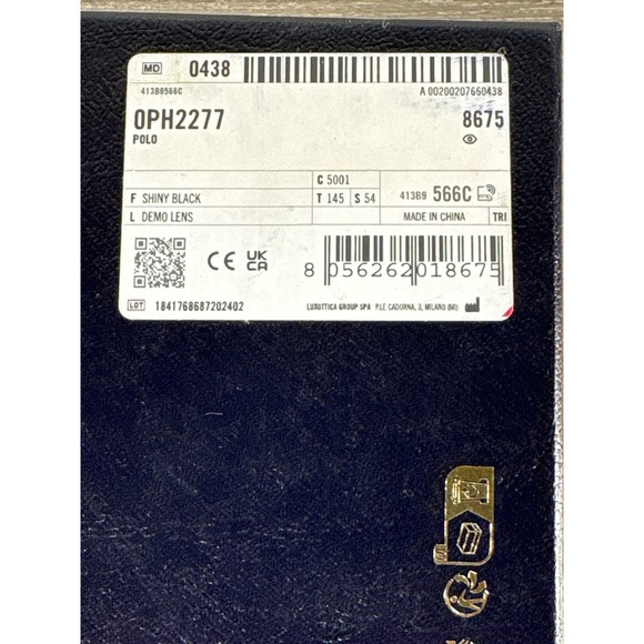 Polo Ralph Lauren Men Black Silver Clubmaster Eyeglasses PH 2277 5001 54-20-145 - Picture 9 of 9